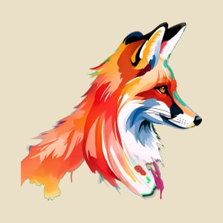 Watercolor Fox Bust T-Shirt