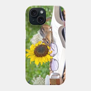 Chipmunk learning to read Phone Case