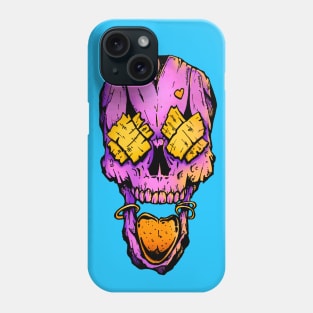 The skull shows its tongue Phone Case