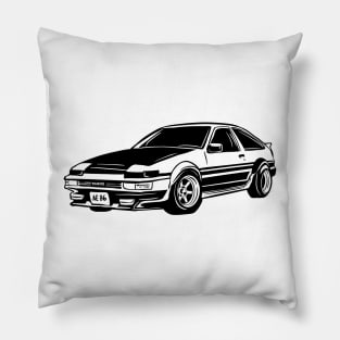 AE86 Trueno Line Art retro JDM car 90s Pillow