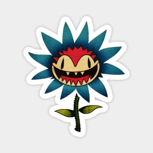 Colourful evil flower Magnet