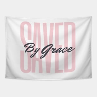 Saved by Grace Christian Graphic Tapestry