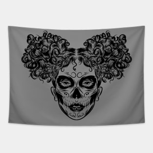 Skull Girl Tapestry