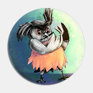 Owl with huion pen Pin