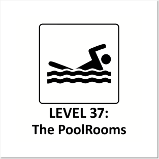 The Backrooms - The Poolrooms - Level 37 - Black Outlined Version - Retro -  Posters and Art Prints