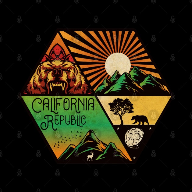 Vintage California Republic by CTShirts