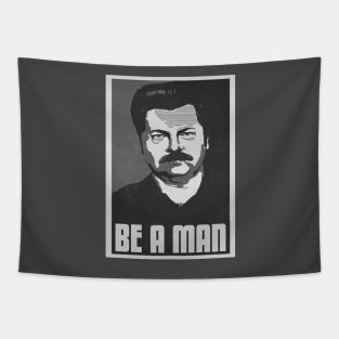 Be A Man- Black/White Tapestry