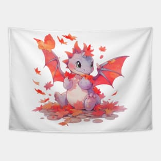 Autumn Leaf Dragon Tapestry