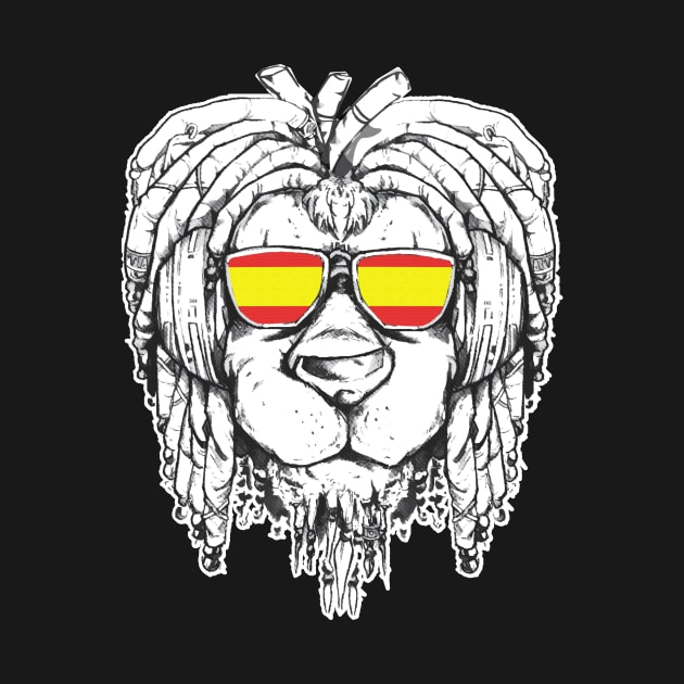 Rasta Reggae Lion Spain Gift Rastafari by Pummli