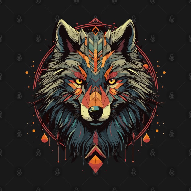 Boho Wolf Portrait by DanielLiamGill