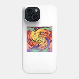 Colorful spiral abstract design Phone Case