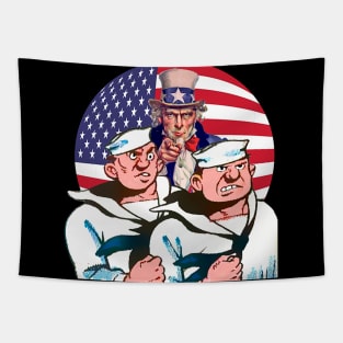 Patriotic american marines Tapestry