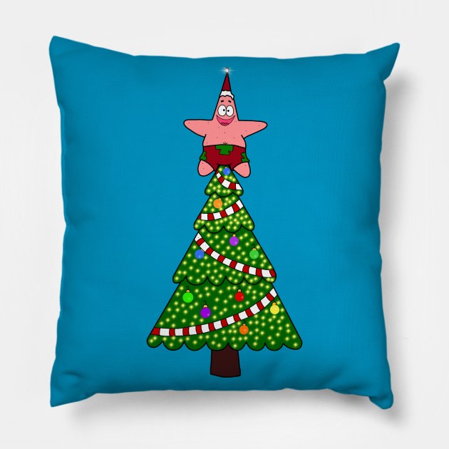 Patrick Christmas Star Pillow by Bridge_the_Ink