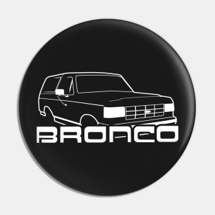 1987-1991 Ford Bronco White w/logo Pin