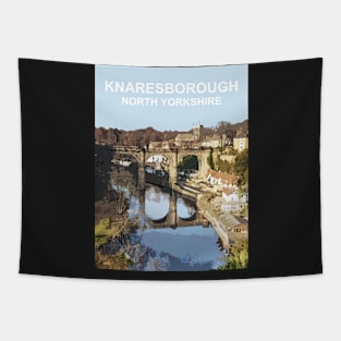 Knaresborough, North Yorkshire. Travel poster Tapestry