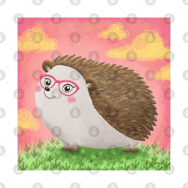 Hedgie Hedgehog with Glasses by ErinKantBarnard