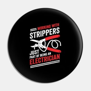 Electrician Electrical Worker Job Design Pin