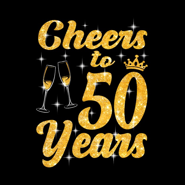 Cheers To 50 Years Old Queen Cute 50th Birthday Party by Cortes1