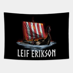 Leif Erikson - Medieval Scandinavian Explorer - Viking Ship Tapestry