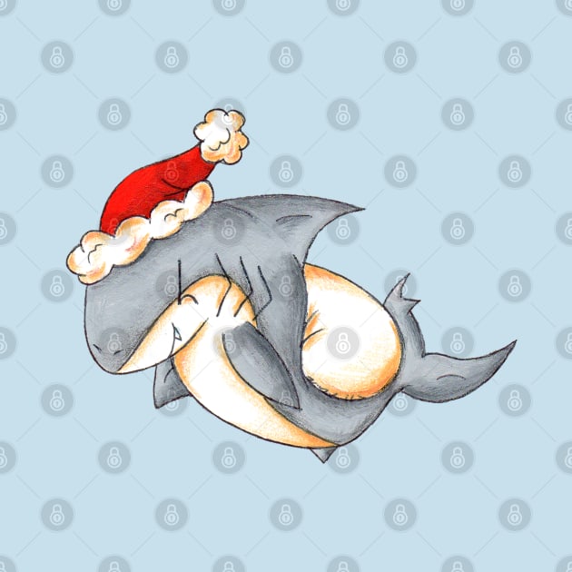 Santa Shark by KristenOKeefeArt