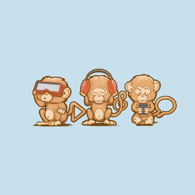 Three Modern Monkeys by wuhuli