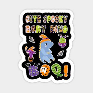 Cute Spooky Baby Dino Halloween Boo No. 2 Magnet