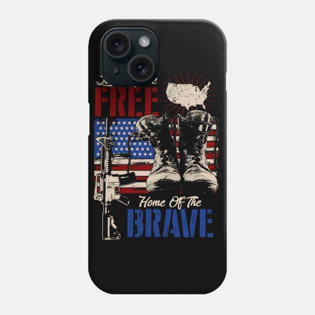 Land Of The Free Home Of The Brave Phone Case by Mandra