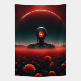 Cyborg in a Sea of Scarlet Tapestry