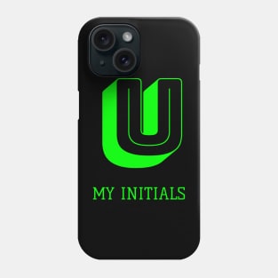 Letter U Initials Unique Name T-Shirt Phone Case