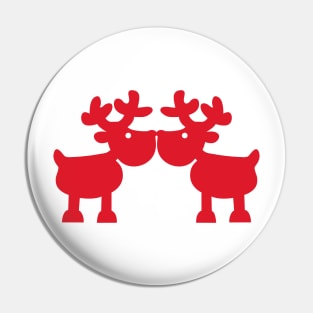 Christmas: Cute reindeers Pin