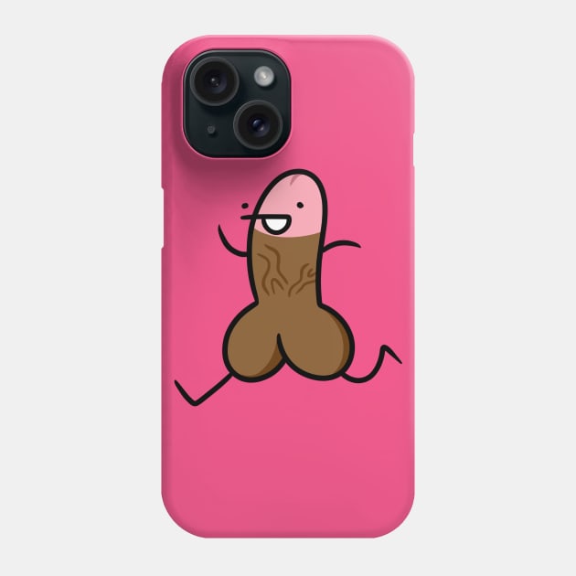 Happy Penis Running Phone Case by Get A Klu Comics