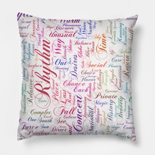 Melody Music Orchestra Silhouette Shape Text Word Cloud Pillow