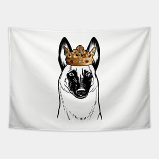 Belgian Malinois Dog King Queen Wearing Crown Tapestry