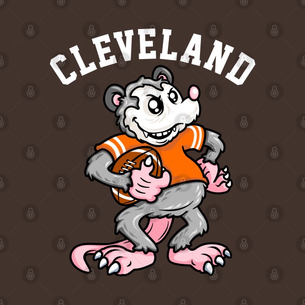 Cleveland Football Rally Possum Orange Jersey by PnJ