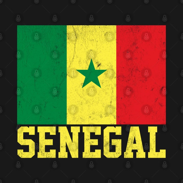 Senegal // Vintage-Style Flag Design by DankFutura