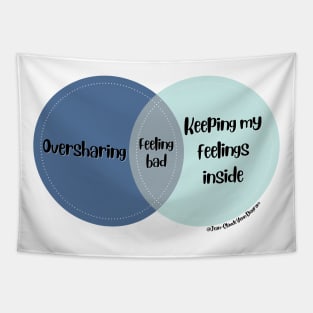 Venn Diagram 2023 Feeling Bad Oversharing vs. Keeping my feelings inside Tapestry