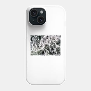 Black Wave Beach Print Pattern Black White Phone Case