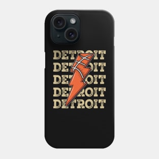 Funny Sports Detroit Proud Name Basketball Classic Phone Case