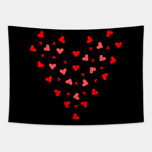 red hearts, heart, love, engagement, wedding, valentine's day Tapestry