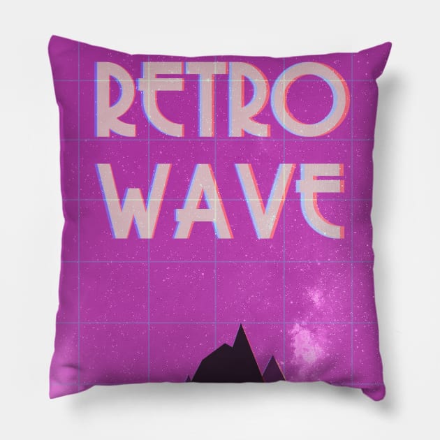 Retrowave Galaxy Aesthetic Pillow by Oh My Martyn