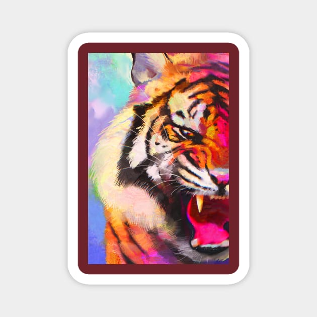 Fierce Tiger Magnet by PHAZED