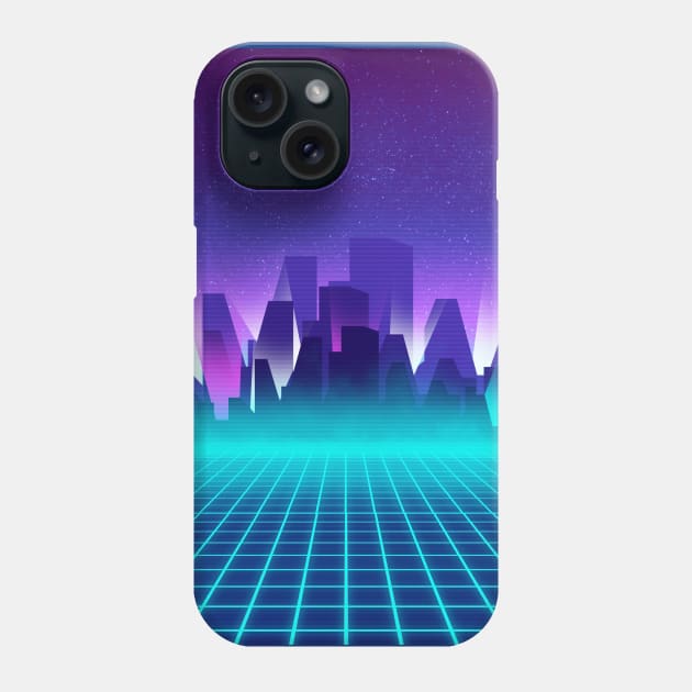 Outrun Neon Phone Case by mrcatguys