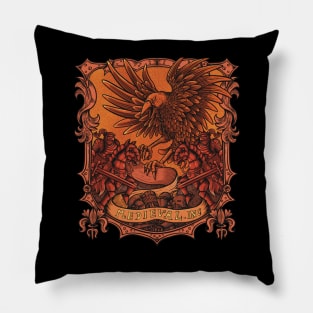 medieval hawk Pillow