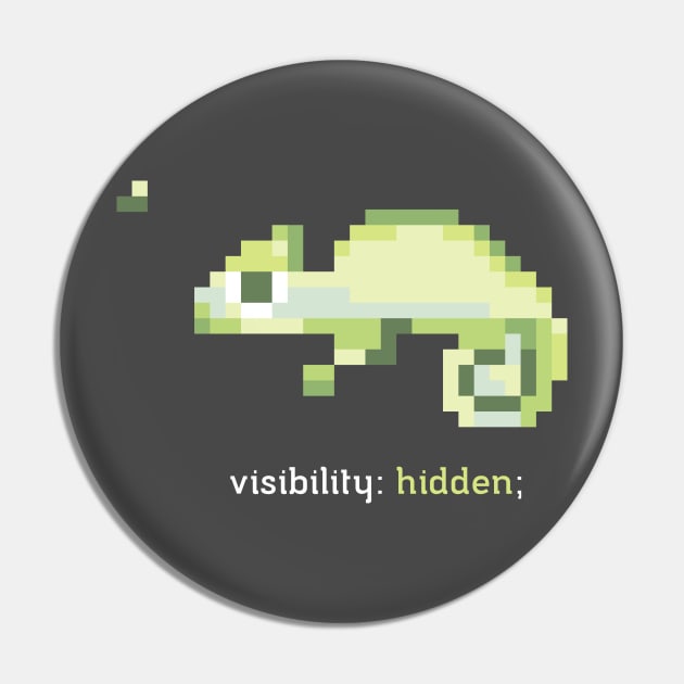 CSS 8-bit Chameleon - Programming Pin by blushingcrow