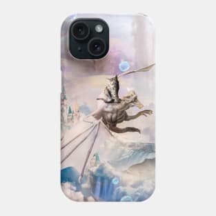 Space Cat Riding Flying Dragon Phone Case