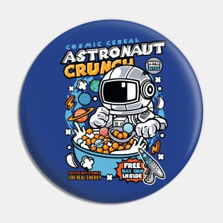 Retro Cartoon Cereal Box // Astronaut Crunch // Funny Vintage Breakfast Cereal Pin