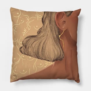 Golden Boob Earrings Yellow Pillow