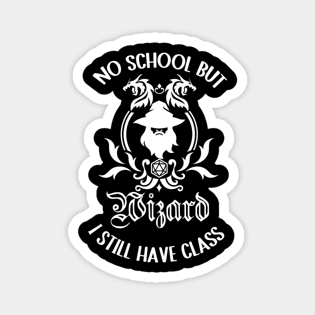 Wizard class rpg gaming schools out Magnet by IndoorFeats