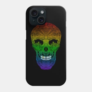 Sugar Skull Day of the Dead Art version #3 Rainbow Phone Case