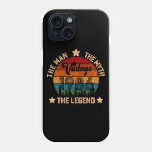 Father's Day Shirt Vintage 1986 The Men Myth Legend 34th Birthday Gift Phone Case